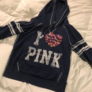 Pink 3/4 sleeve sweatshirt